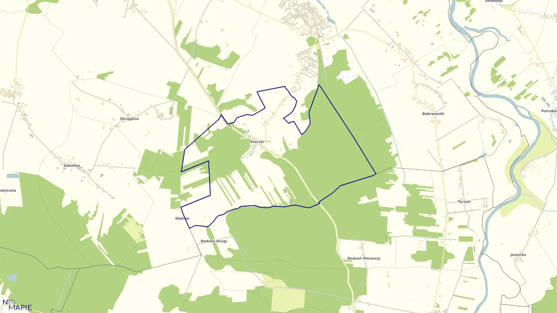 Mapa obrębu STOCZKI w gminie Sieradz